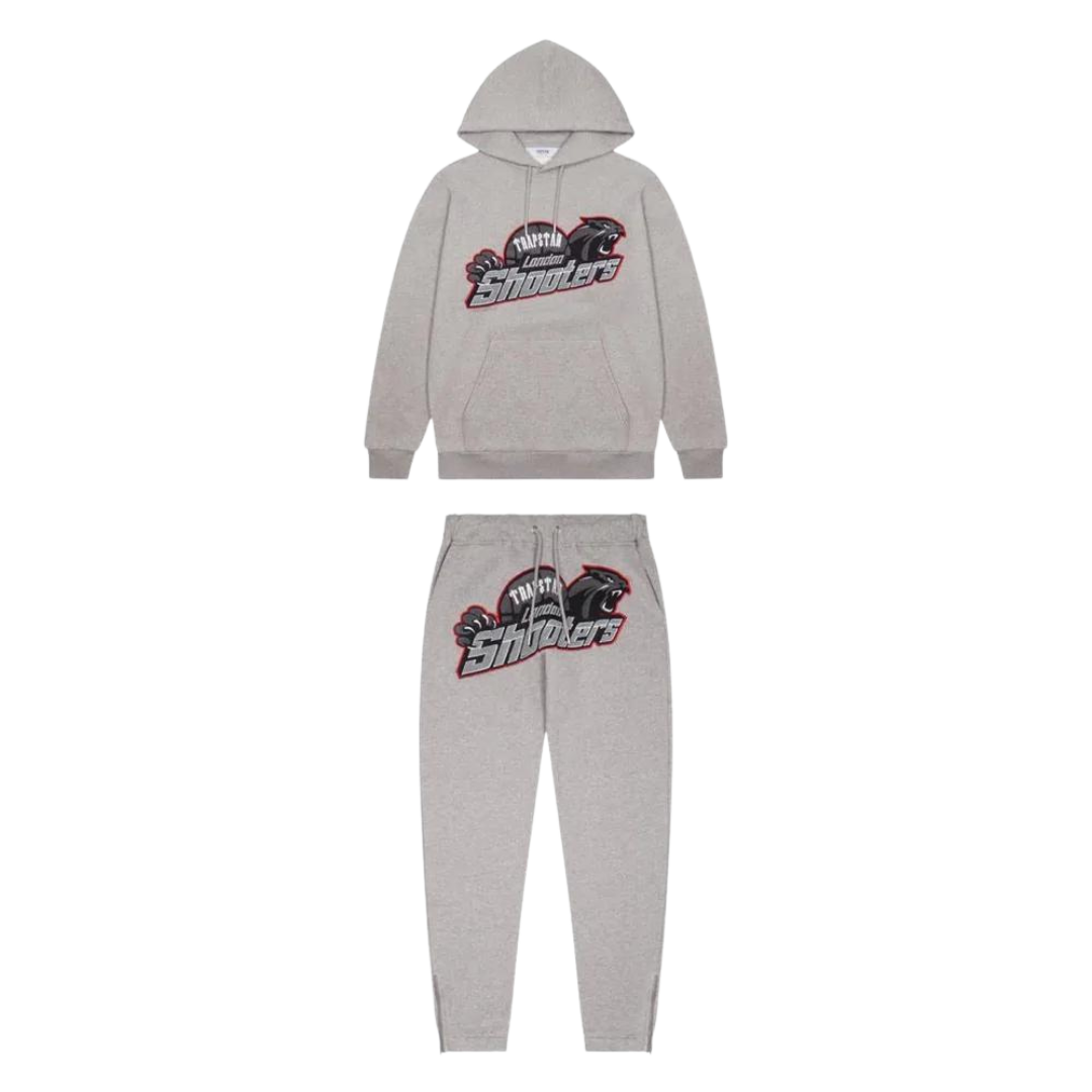 TS London Shooters Hooded Tracksuit - Red Outline