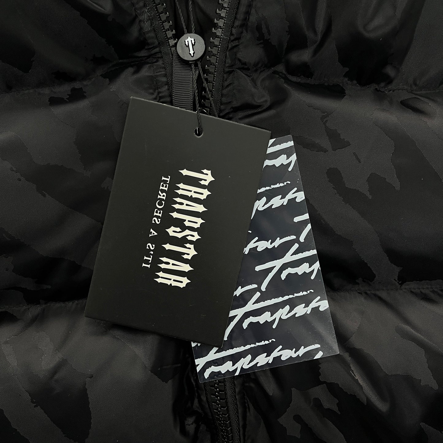 TS Jacquard Puffer Jacket - Black