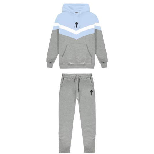 TS Light Blue & Grey V-Striped Tracksuit