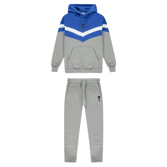 TS Dark Blue & Grey V-Striped Tracksuit