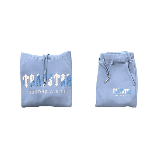 TS Chenille Decoded Hooded Tracksuit - Citadel/White