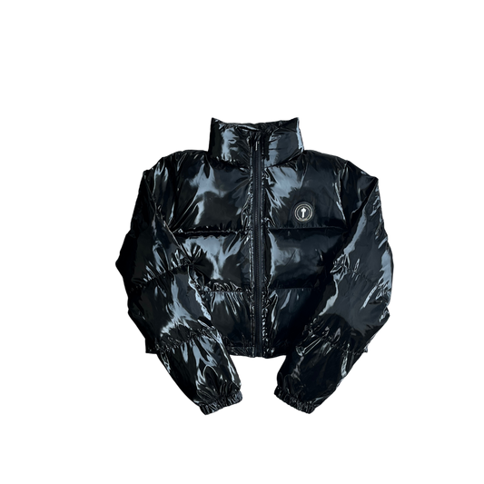 TS Womens Shiny Black Irongate Hooded Puffer Jacket