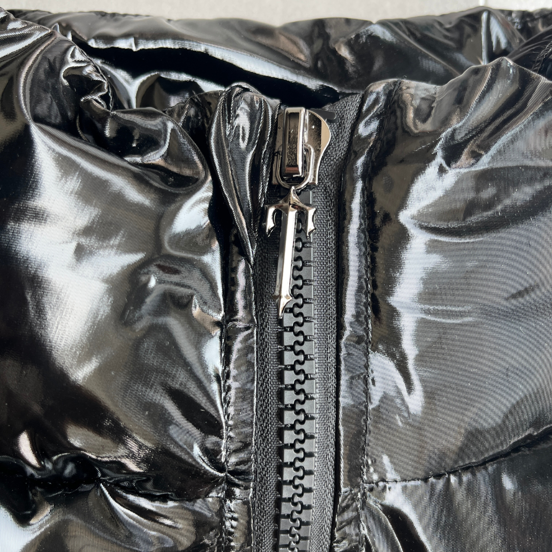 TS Womens Shiny Black Irongate Hooded Puffer Jacket