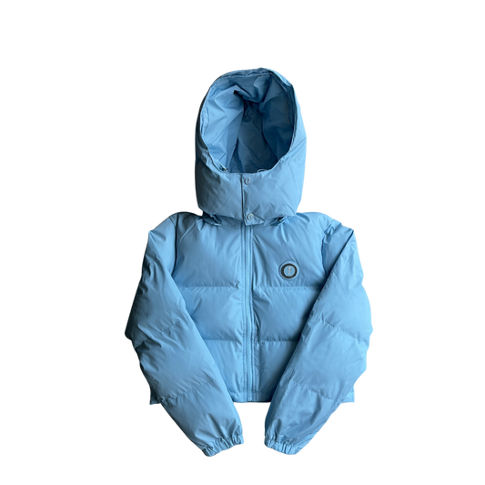 TS Womens Ice Blue Irongate Hooded Puffer Jacket