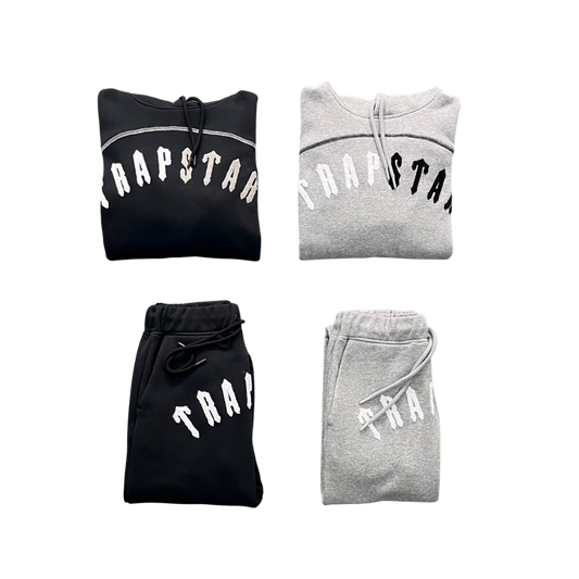 TS Arch Chenille Hooded Tracksuit - Black Monochrome
